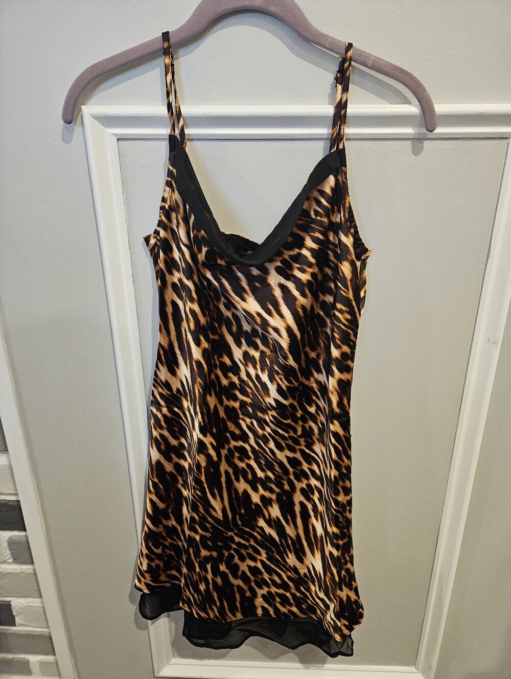 Forever 21 leopard print satin slip dress. Size medium.